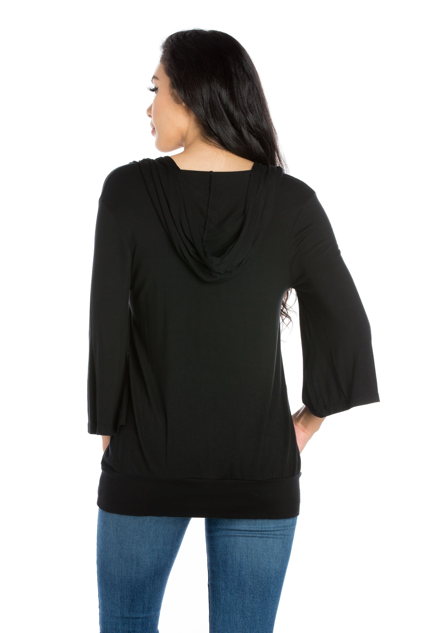 Womens Missy Short Sleeve Tunic Top with Button Detail