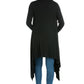 Womens Missy Sleeveless Long Cardigan Vest with Side Slit