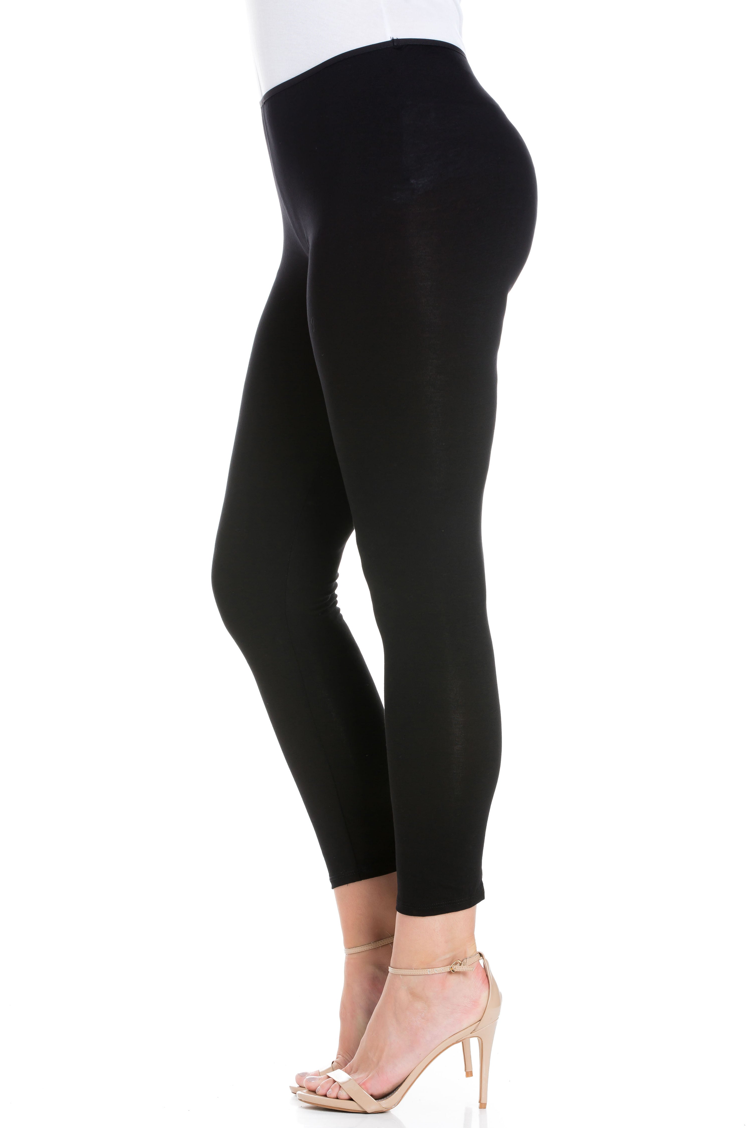 Buy Dollar Missy Women's Combo Of 3 Cotton Slim Fit M Brown;White And Black Ankle  Length Leggings Online at Low Prices in India - Paytmmall.com