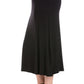 Womens Missy Elastic Waist Solid Color Maxi Skirt
