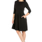 Womens Missy Perfect Fit and Flare Pocket Dress