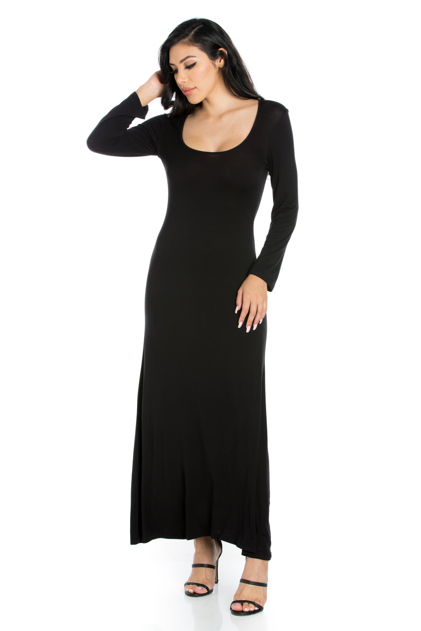 Womens Missy Long Sleeve Maxi Dress