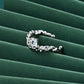 Inlaid Rhinestone Open Ring in Silver