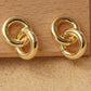 Double Ring Stud Earrings