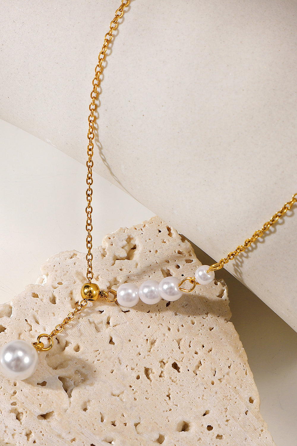 Pearl Drop Pendant Lobster Clasp Necklace