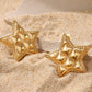 Textured Star Stud Earrings